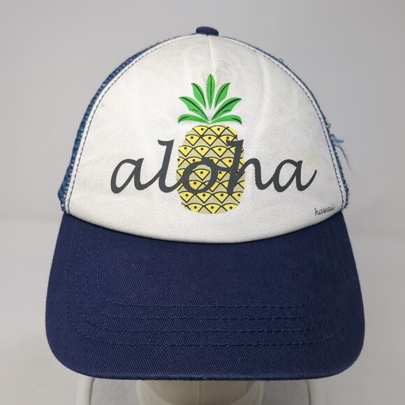 Aloha Snapback Trucker Hat Blue One Size Adjustable Lightweight Honolua Wahine - Picture 2 of 10
